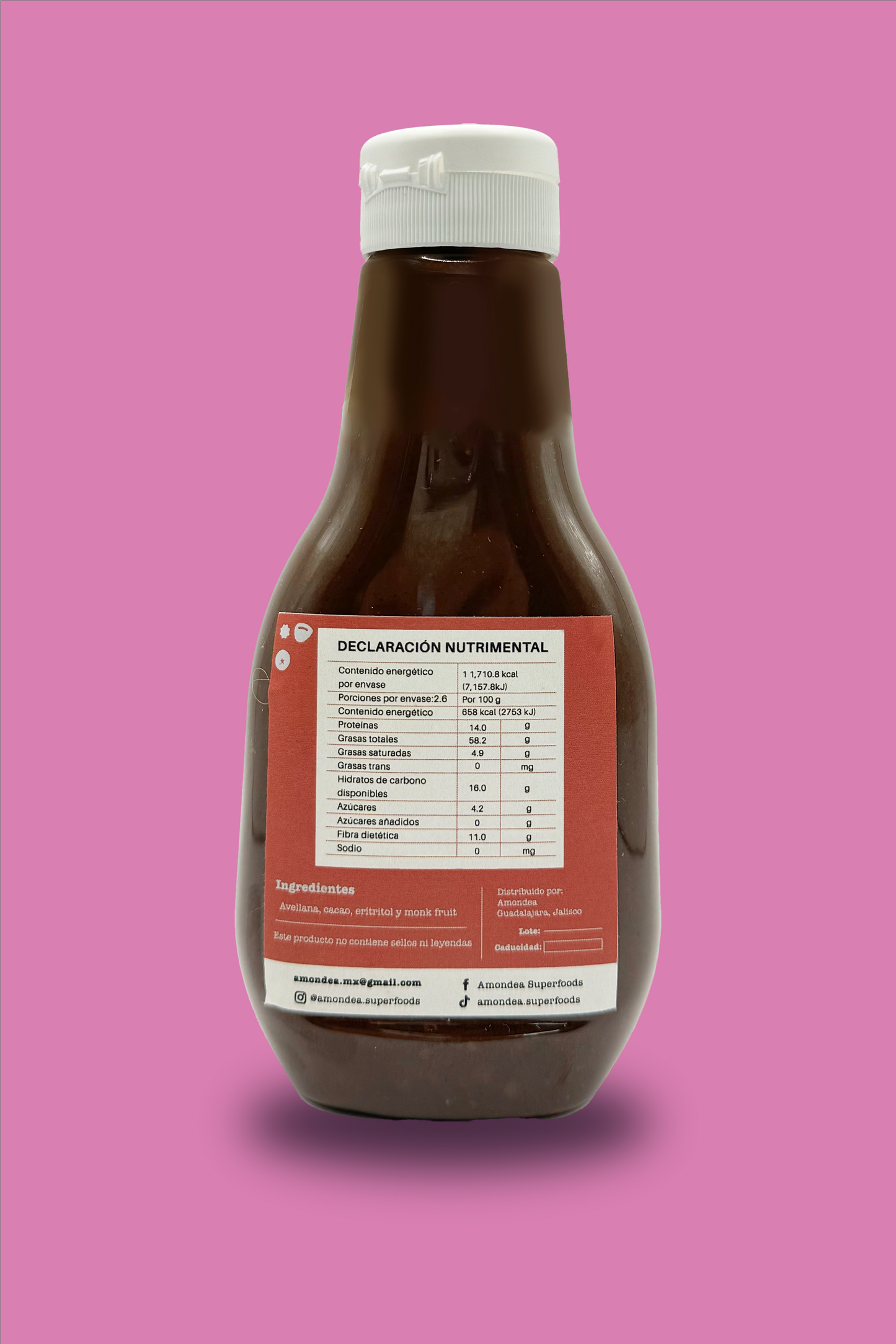Crema de Avellana Cacao y Monk Fruit Apachurrable